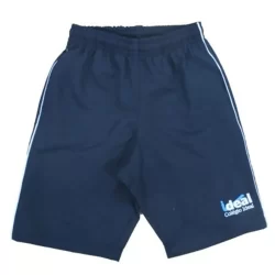 Bermuda Tactel Preta Vivo Branco