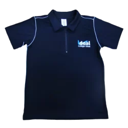 CAMISETA POLO PV C/ ZÍPER UNISSEX PRETA