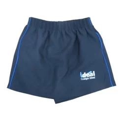 Short Saia Tactel Preto Vivo  Azul