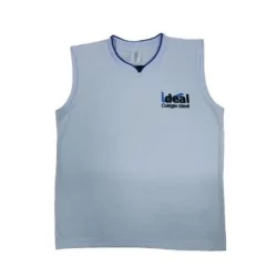 Camiseta Regata Branca Jardim e Fundamental I Colegio Ideal